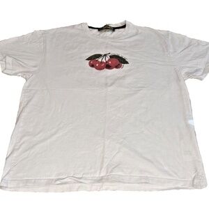 IUTER The Sour with the Sweet Cherries Graphic Print T-Shirt; White; Size Large
